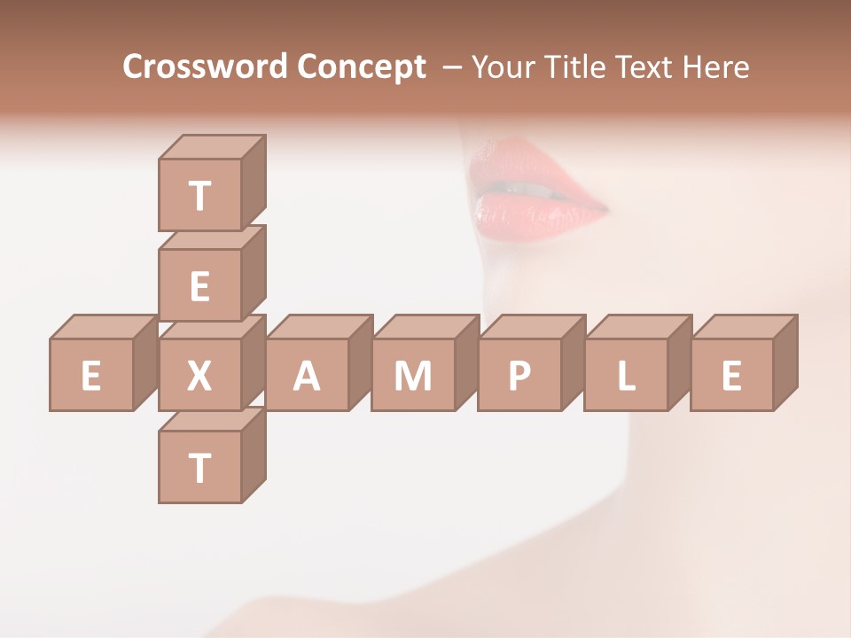 Portrait Woman Lipstick PowerPoint Template