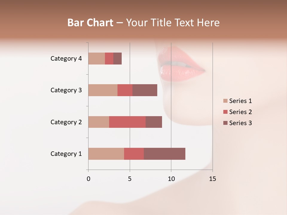 Portrait Woman Lipstick PowerPoint Template