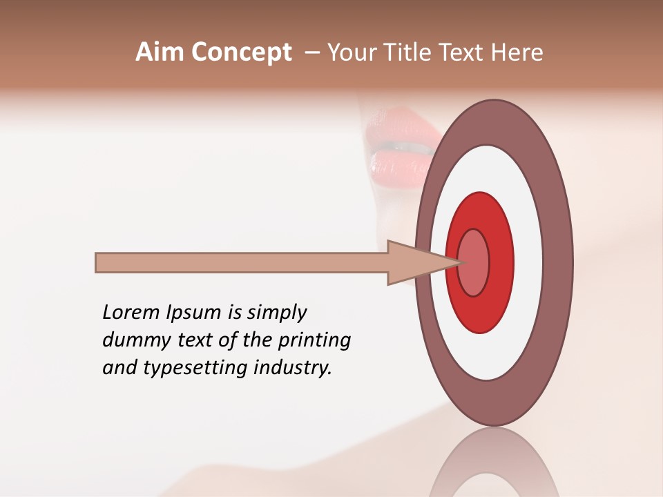 Portrait Woman Lipstick PowerPoint Template