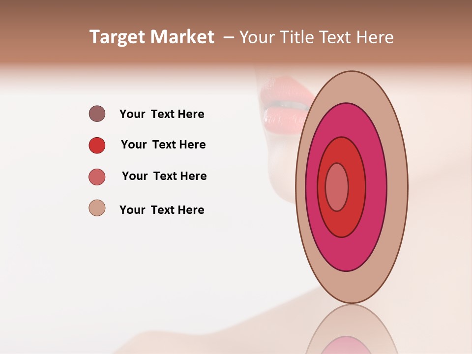 Portrait Woman Lipstick PowerPoint Template