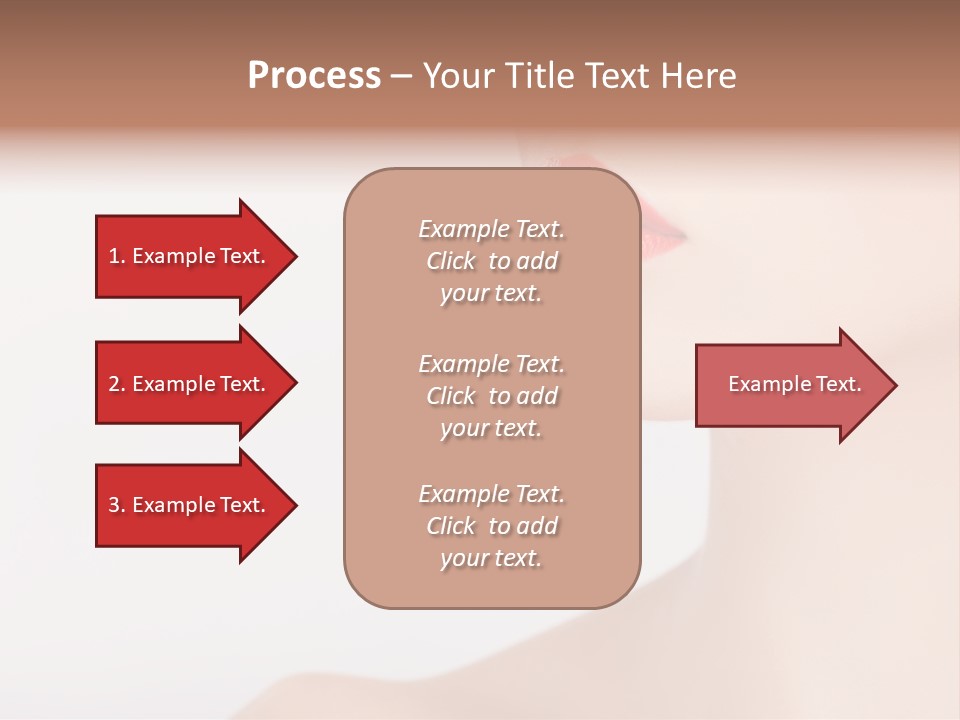 Portrait Woman Lipstick PowerPoint Template