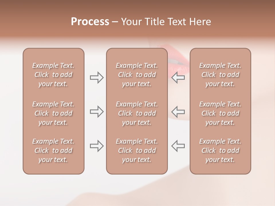 Portrait Woman Lipstick PowerPoint Template