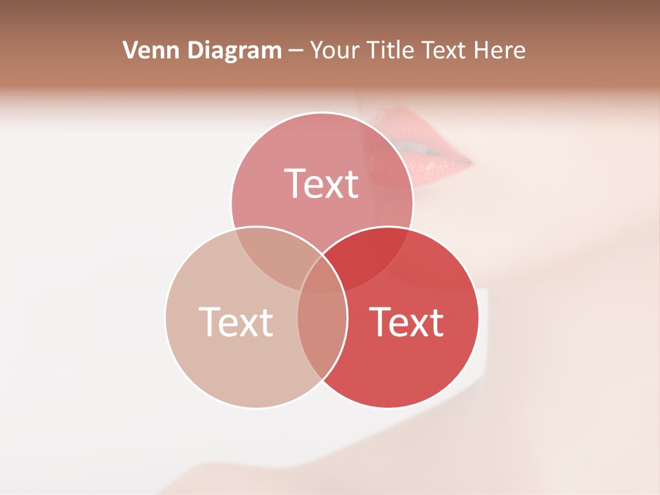 Portrait Woman Lipstick PowerPoint Template