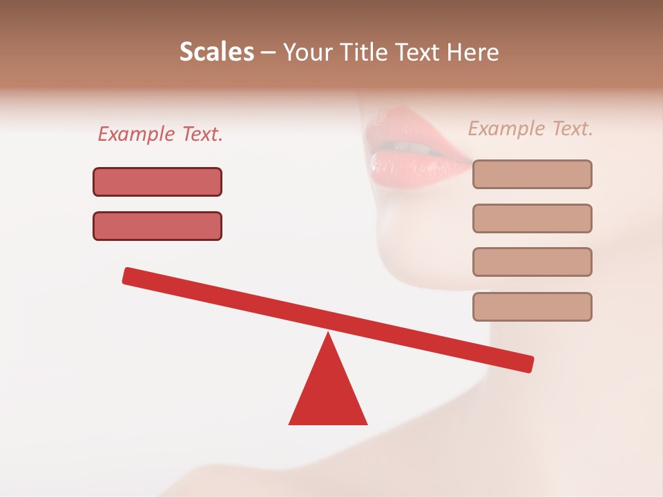 Portrait Woman Lipstick PowerPoint Template