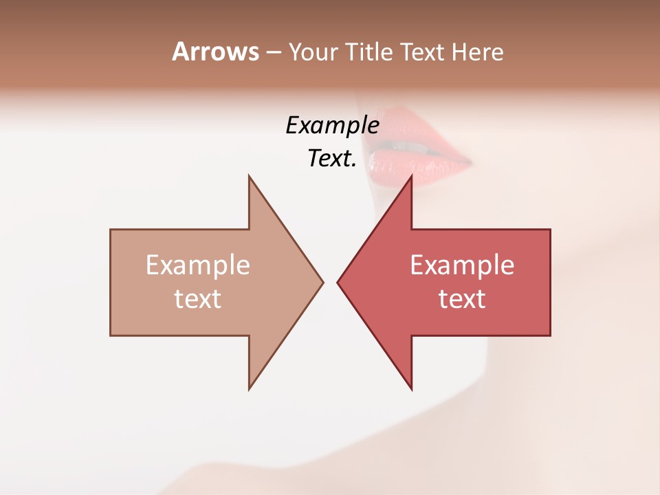 Portrait Woman Lipstick PowerPoint Template