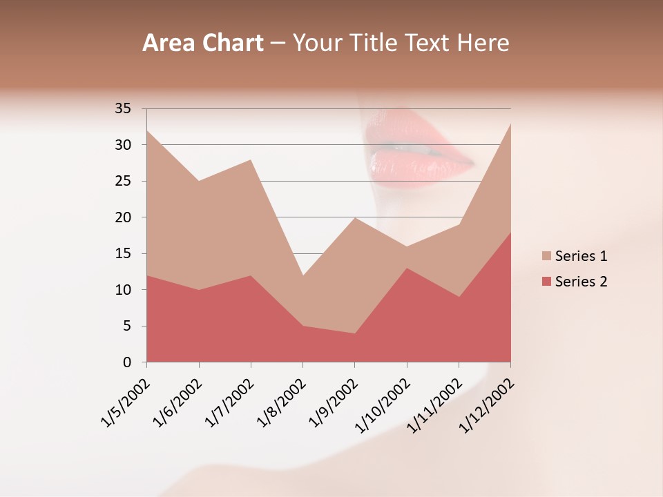 Portrait Woman Lipstick PowerPoint Template
