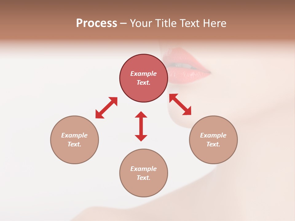 Portrait Woman Lipstick PowerPoint Template