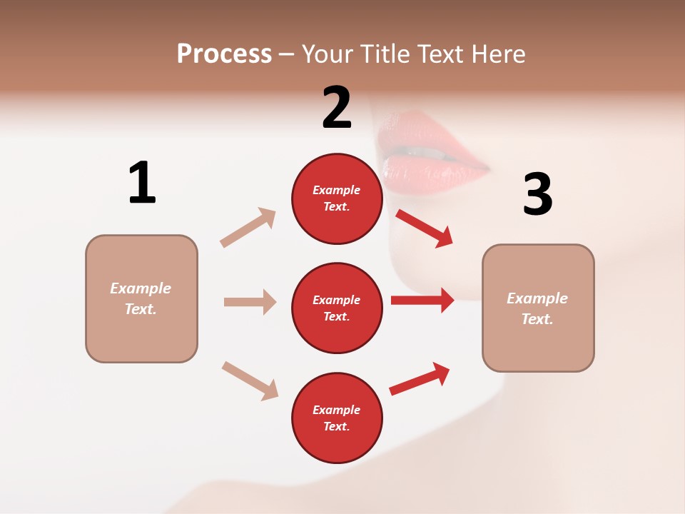 Portrait Woman Lipstick PowerPoint Template