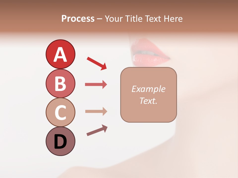 Portrait Woman Lipstick PowerPoint Template