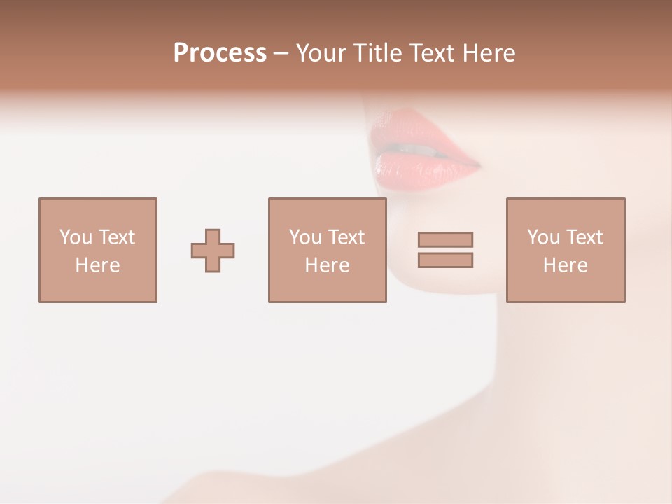 Portrait Woman Lipstick PowerPoint Template
