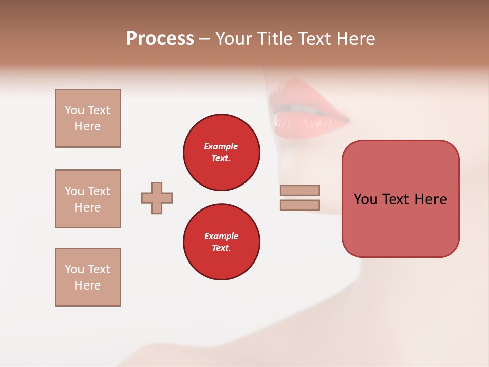 Portrait Woman Lipstick PowerPoint Template