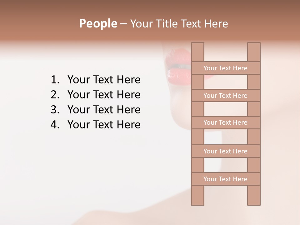 Portrait Woman Lipstick PowerPoint Template