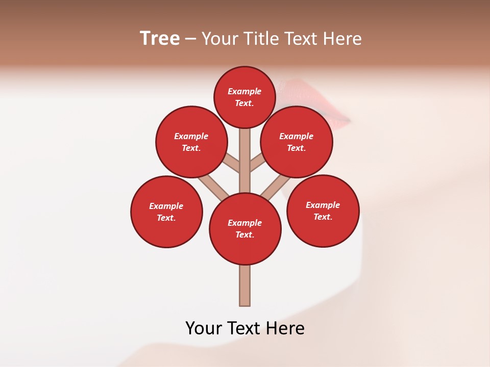 Portrait Woman Lipstick PowerPoint Template