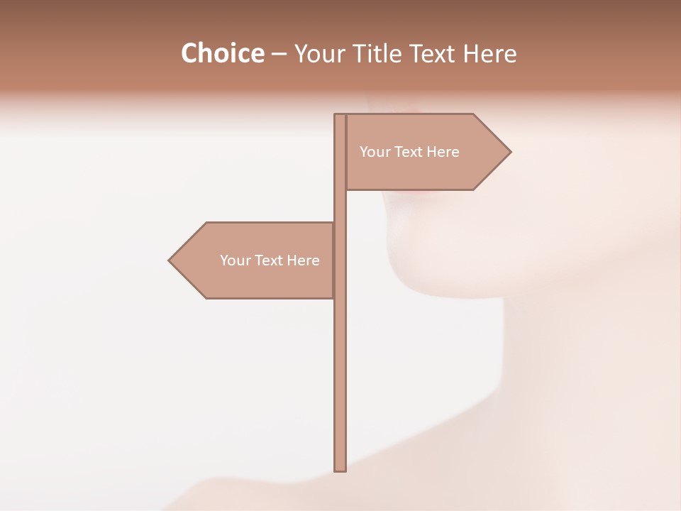 Portrait Woman Lipstick PowerPoint Template