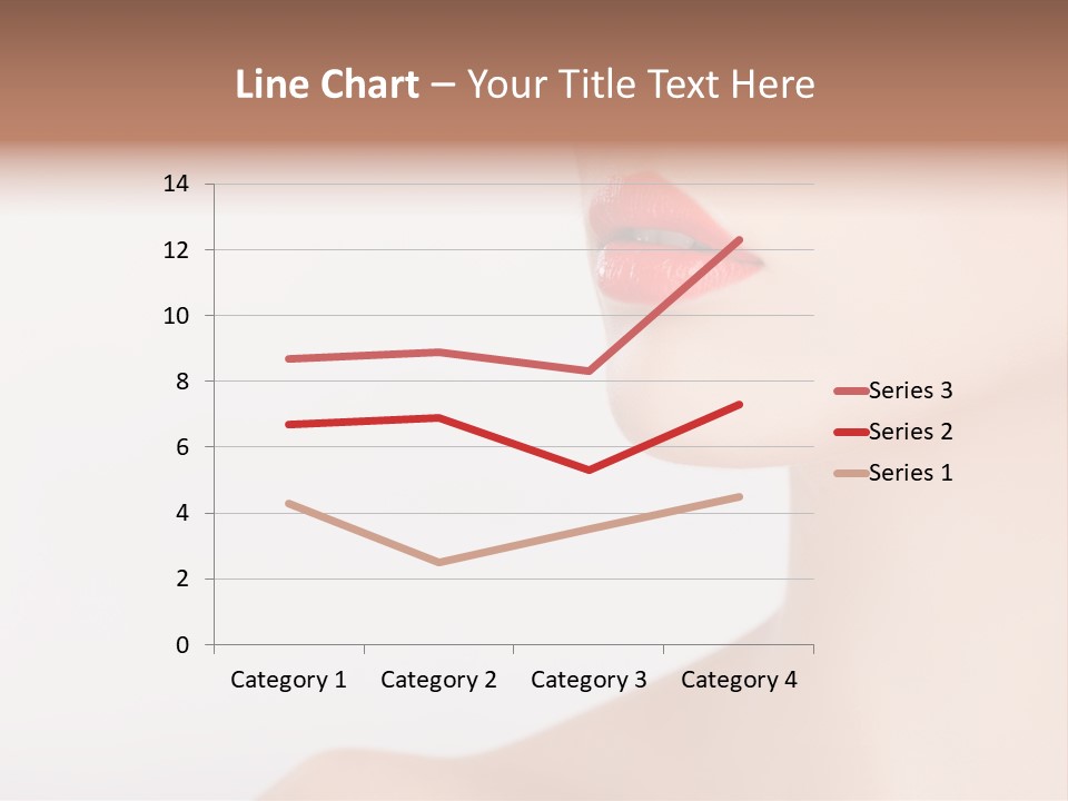 Portrait Woman Lipstick PowerPoint Template