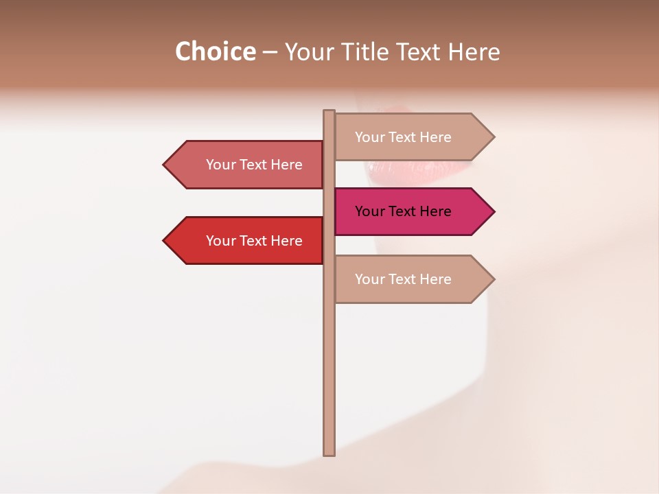 Portrait Woman Lipstick PowerPoint Template