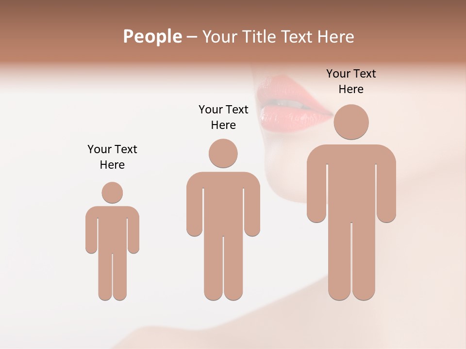 Portrait Woman Lipstick PowerPoint Template