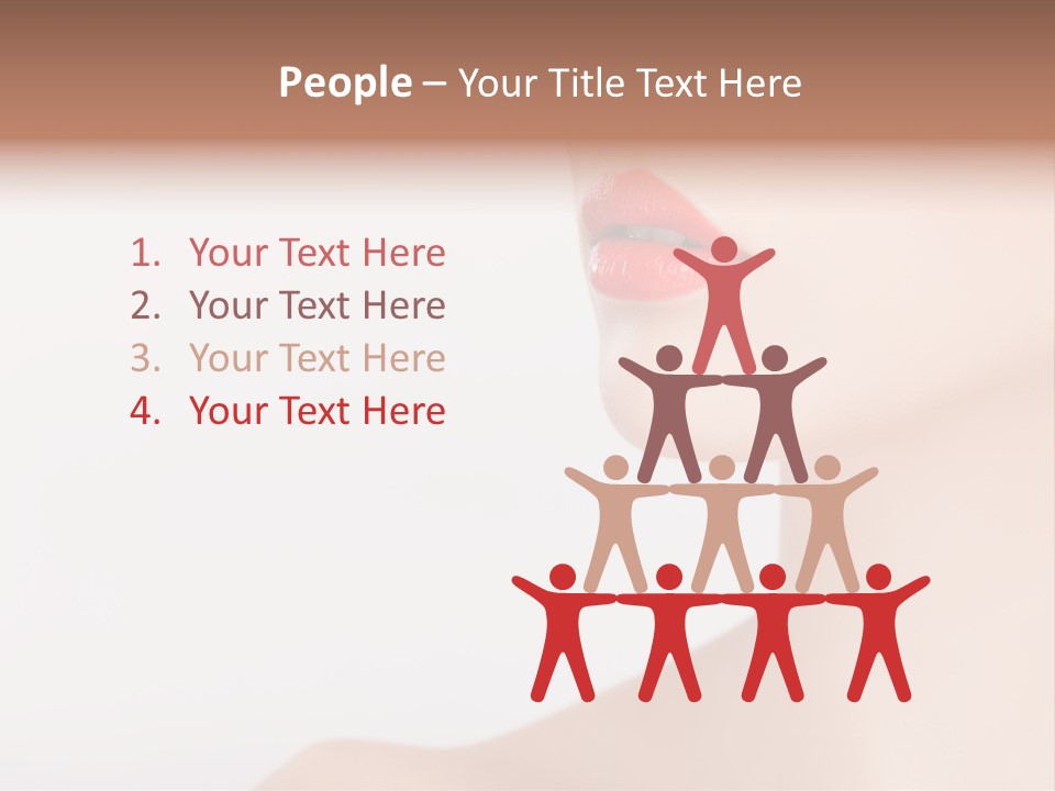 Portrait Woman Lipstick PowerPoint Template