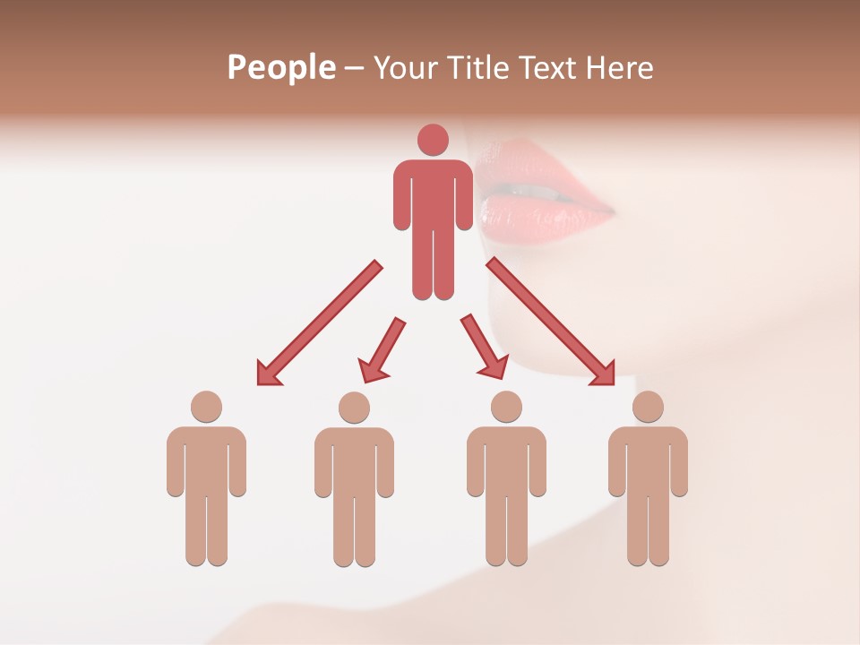 Portrait Woman Lipstick PowerPoint Template