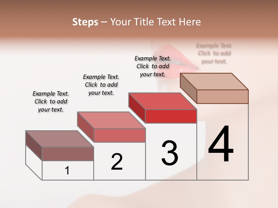 Portrait Woman Lipstick PowerPoint Template