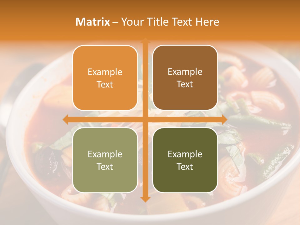 Soup With Vermicelli And Herbs PowerPoint Template