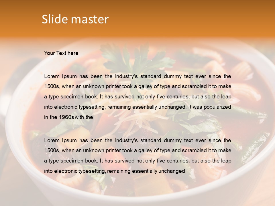 Soup With Vermicelli And Herbs PowerPoint Template
