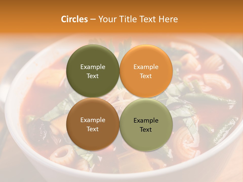 Soup With Vermicelli And Herbs PowerPoint Template