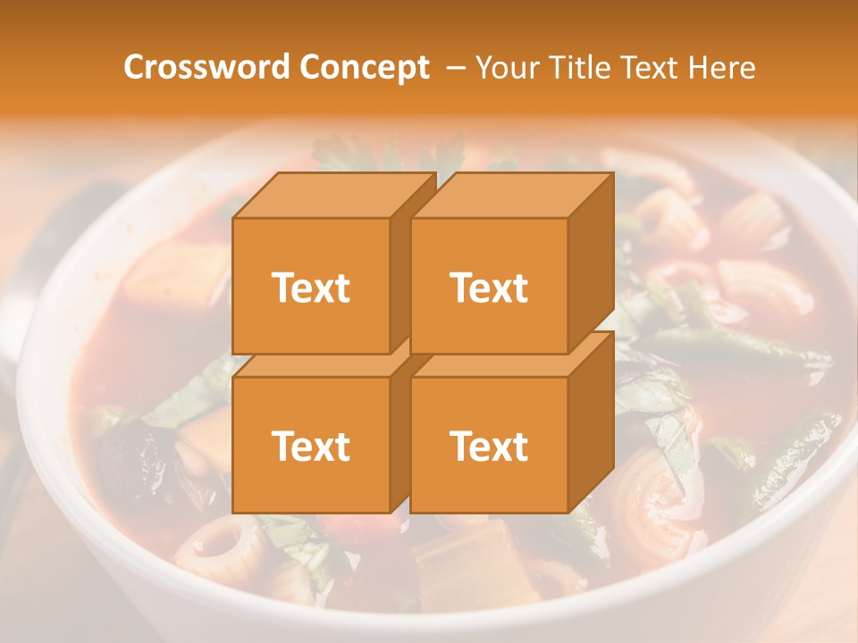 Soup With Vermicelli And Herbs PowerPoint Template