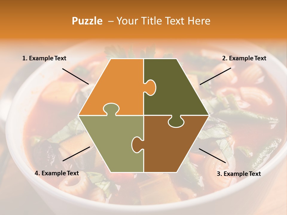 Soup With Vermicelli And Herbs PowerPoint Template