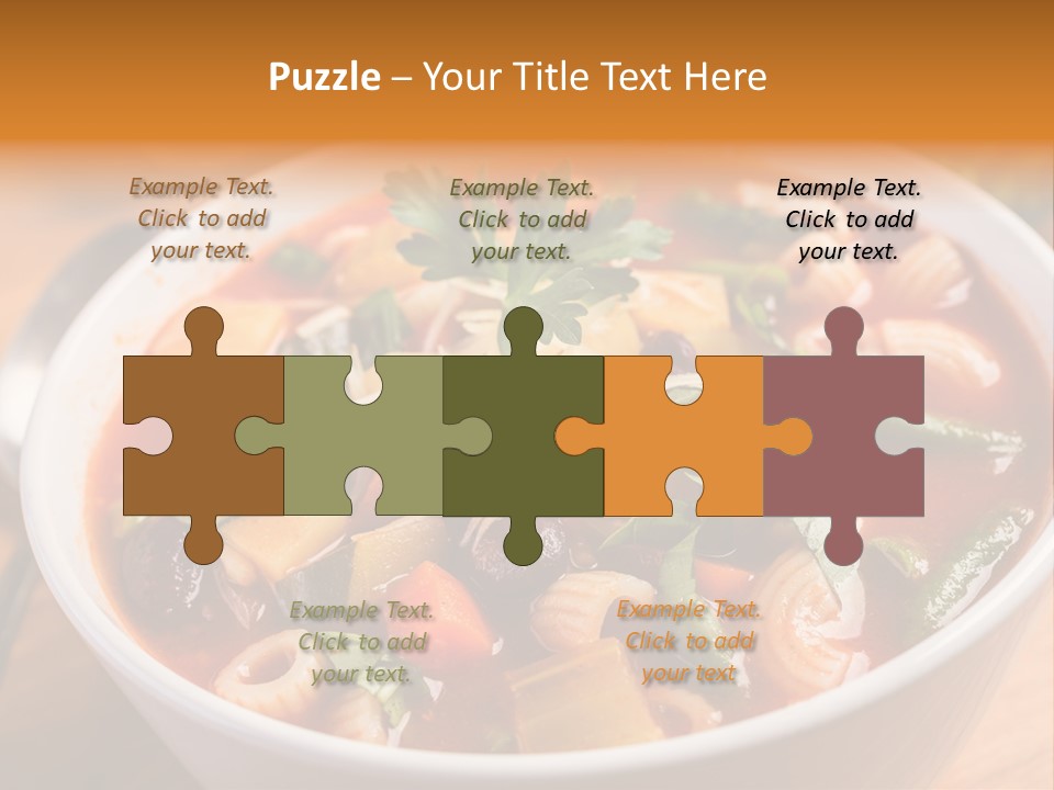 Soup With Vermicelli And Herbs PowerPoint Template