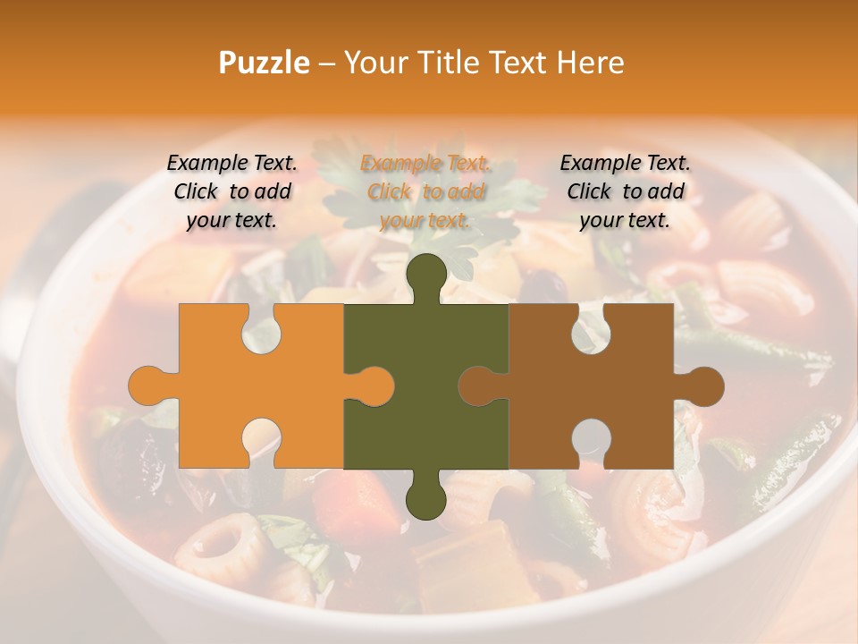 Soup With Vermicelli And Herbs PowerPoint Template