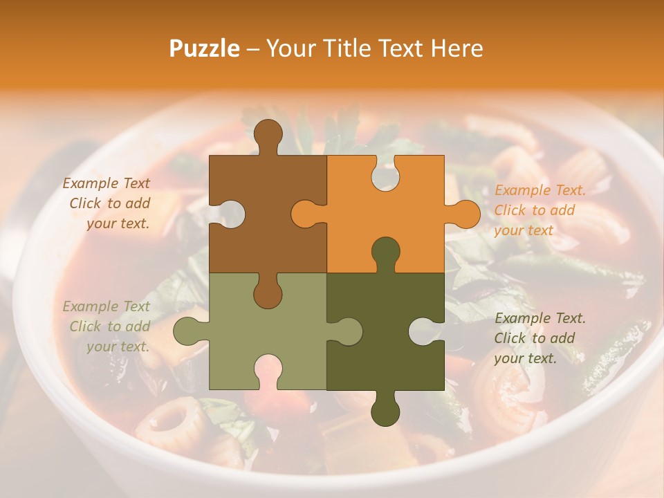 Soup With Vermicelli And Herbs PowerPoint Template