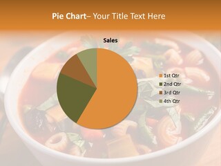 Soup With Vermicelli And Herbs PowerPoint Template