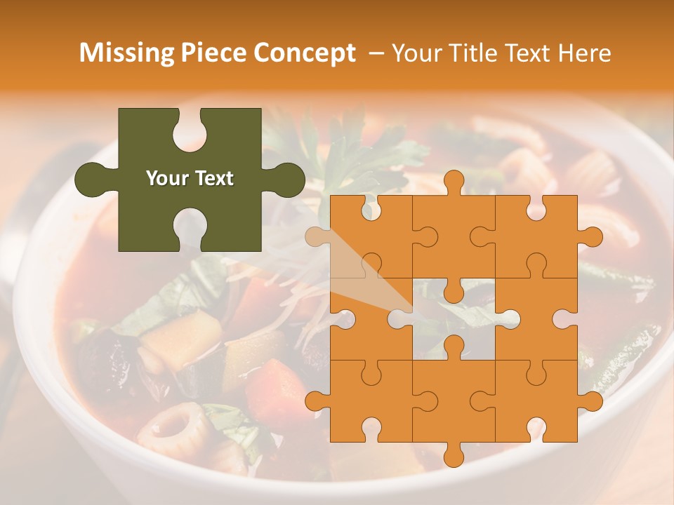 Soup With Vermicelli And Herbs PowerPoint Template