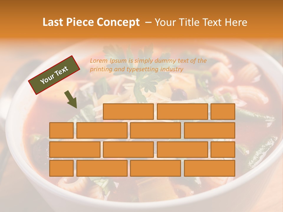 Soup With Vermicelli And Herbs PowerPoint Template
