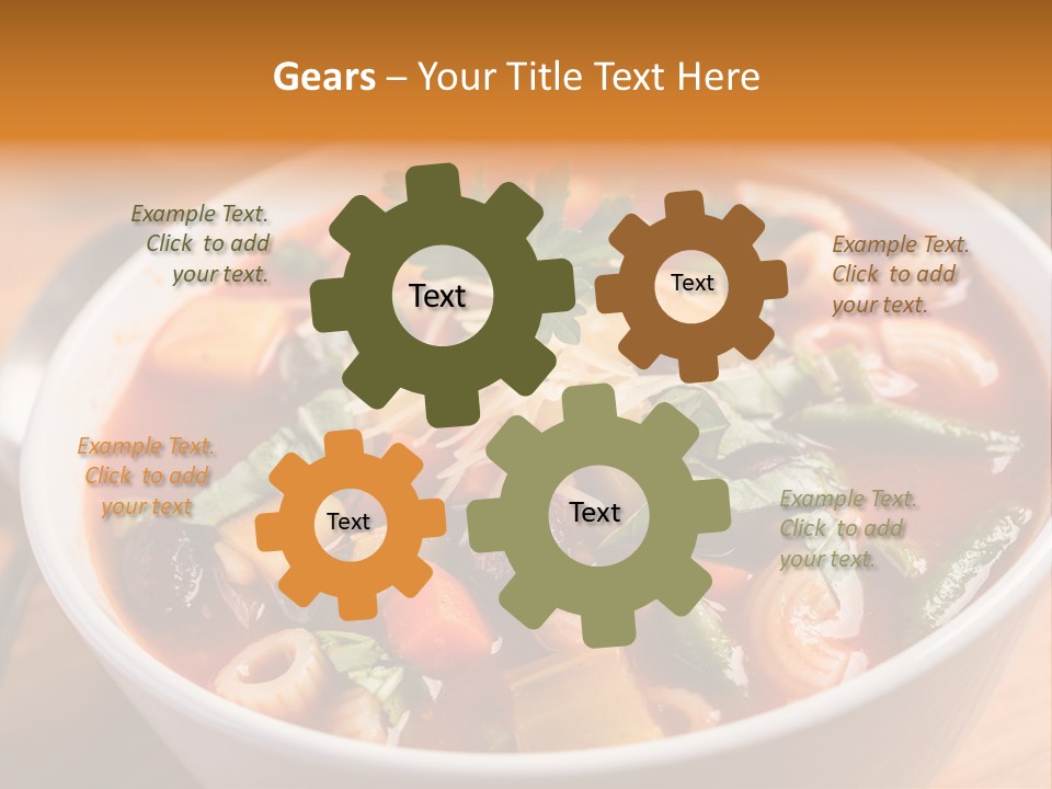 Soup With Vermicelli And Herbs PowerPoint Template