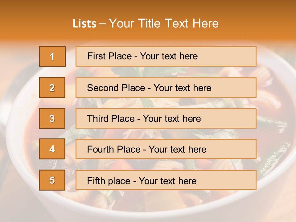 Soup With Vermicelli And Herbs PowerPoint Template