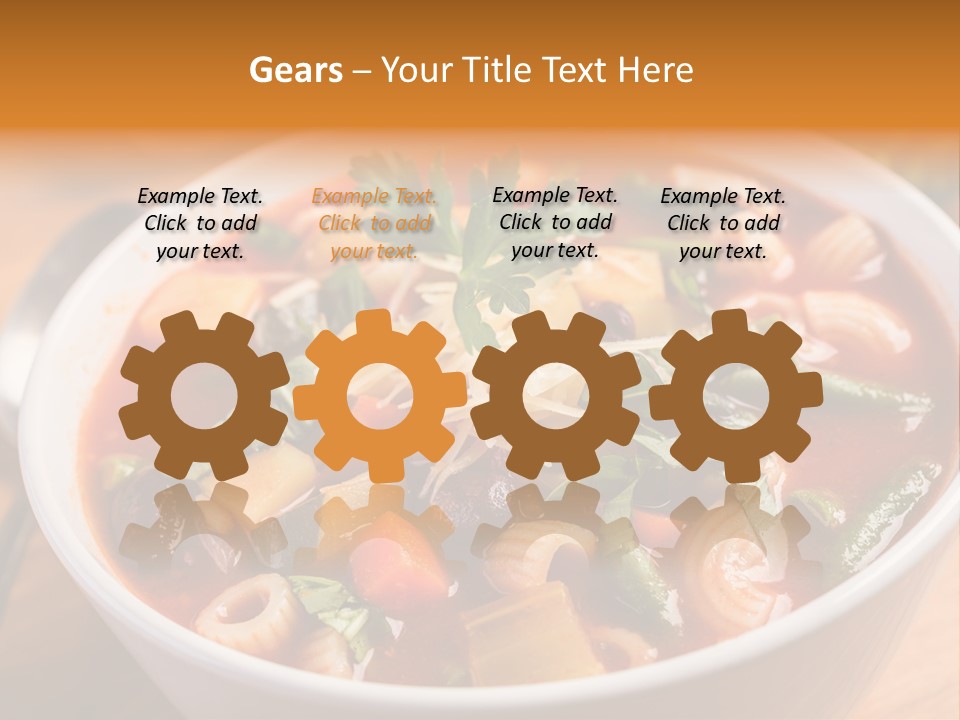 Soup With Vermicelli And Herbs PowerPoint Template