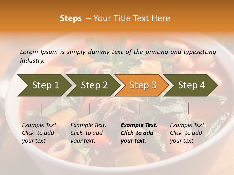 Soup With Vermicelli And Herbs PowerPoint Template