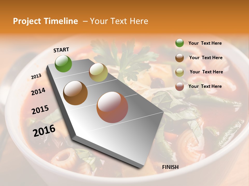 Soup With Vermicelli And Herbs PowerPoint Template