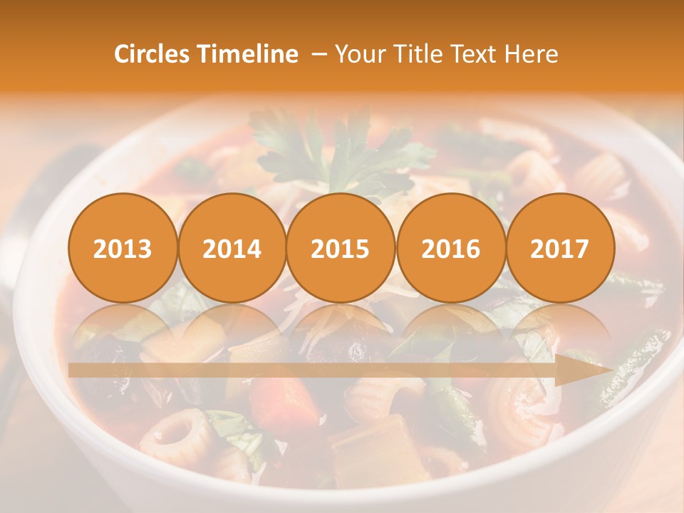 Soup With Vermicelli And Herbs PowerPoint Template