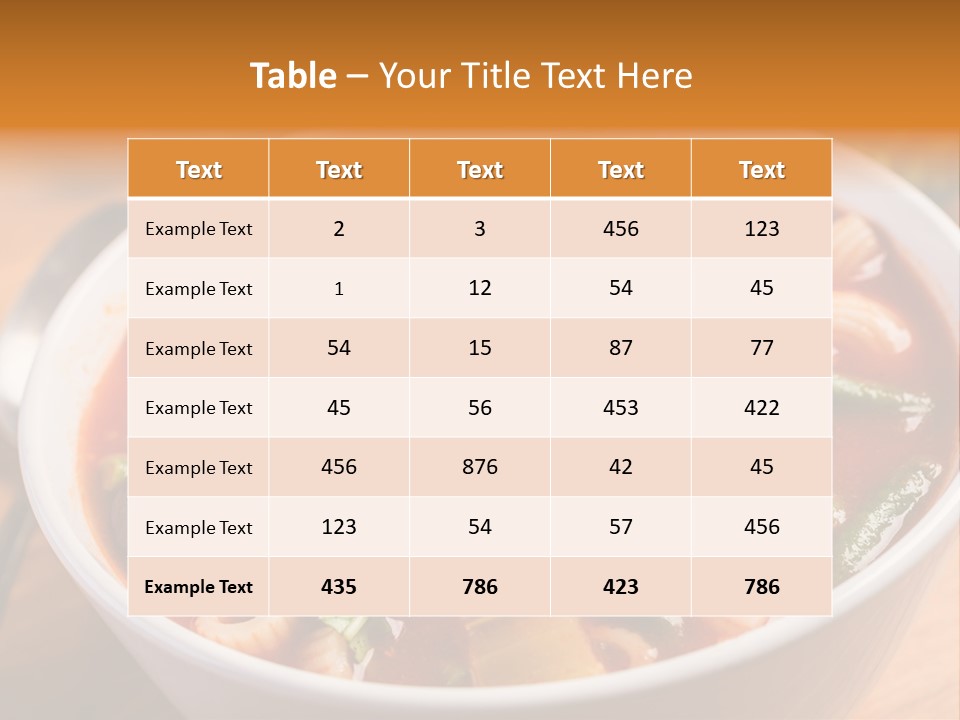 Soup With Vermicelli And Herbs PowerPoint Template