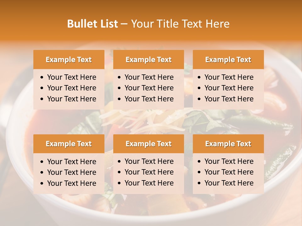 Soup With Vermicelli And Herbs PowerPoint Template