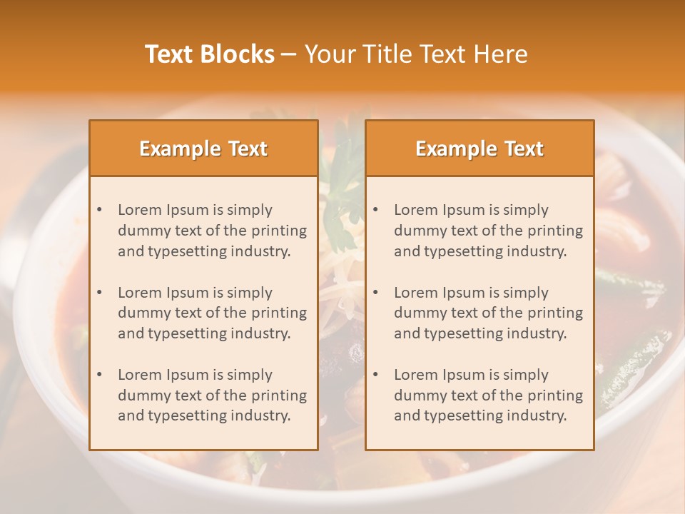 Soup With Vermicelli And Herbs PowerPoint Template