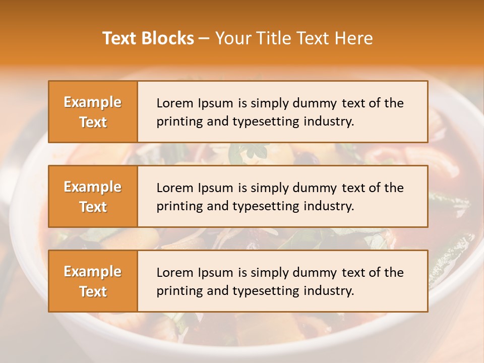 Soup With Vermicelli And Herbs PowerPoint Template