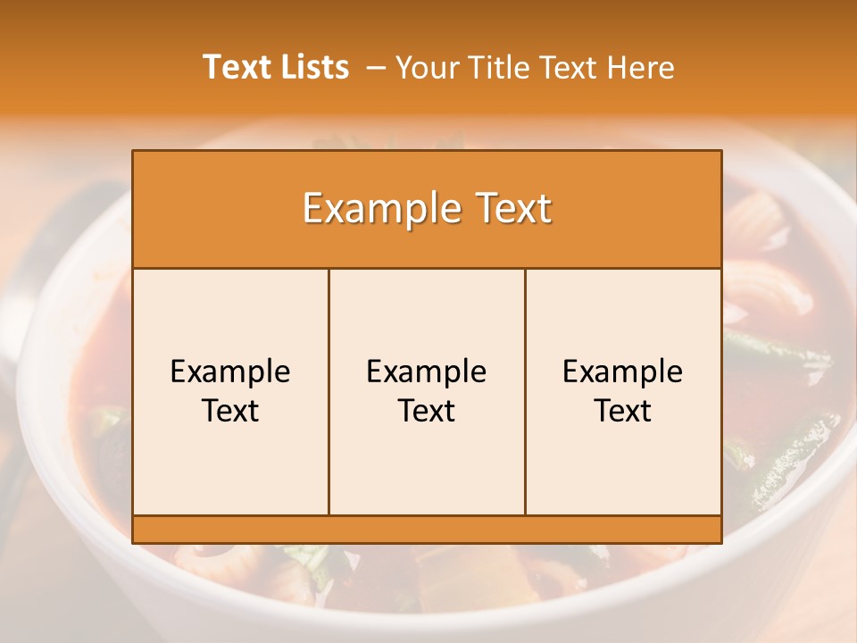 Soup With Vermicelli And Herbs PowerPoint Template