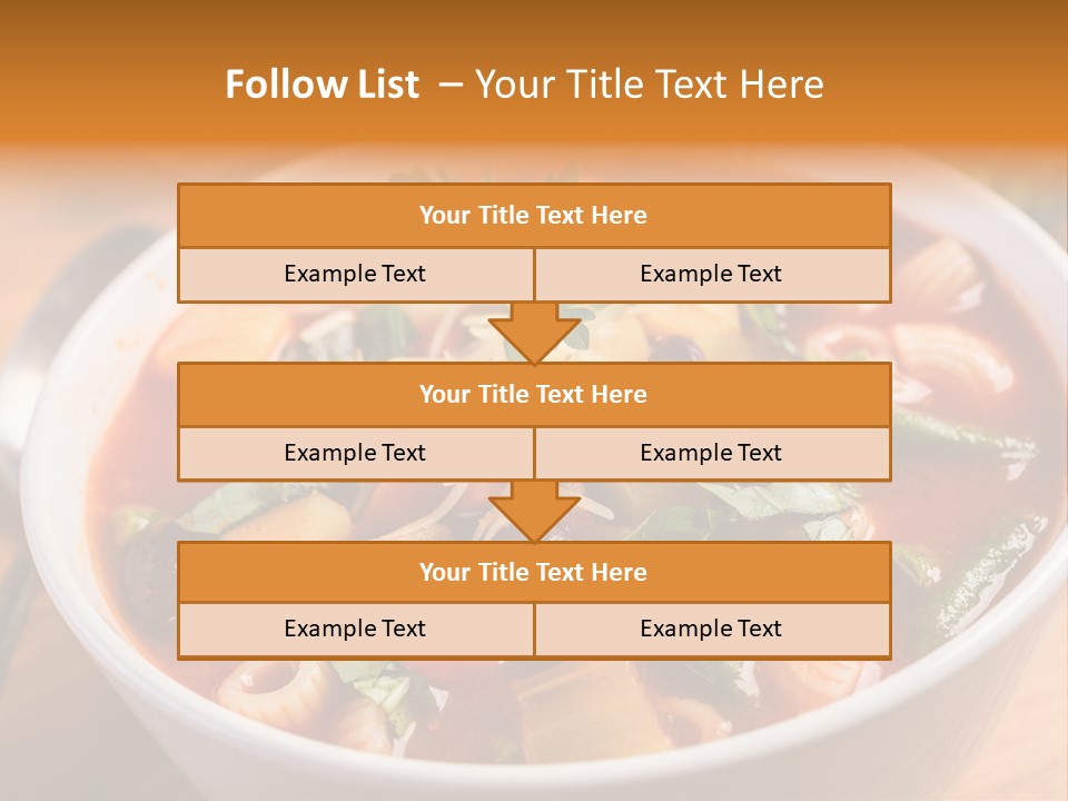 Soup With Vermicelli And Herbs PowerPoint Template