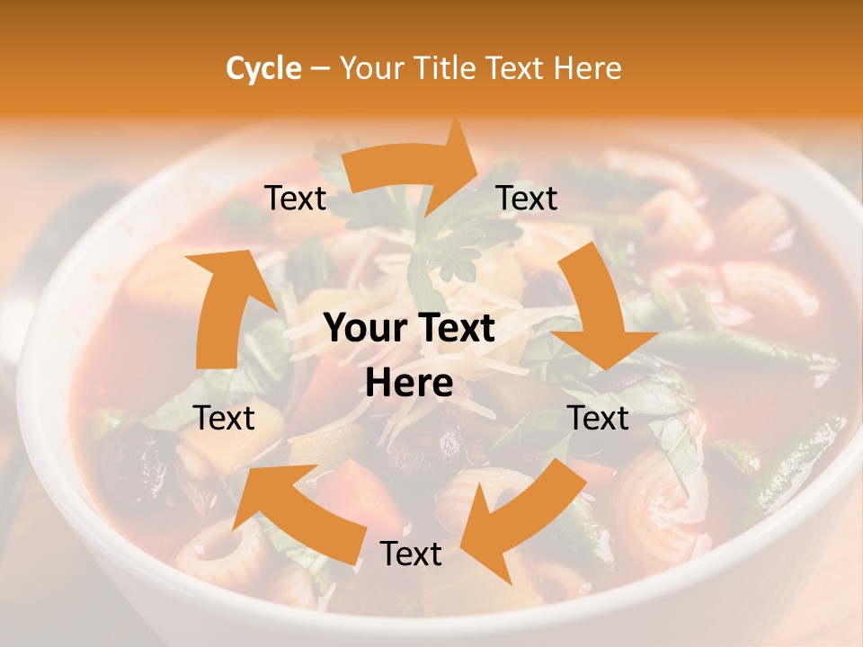 Soup With Vermicelli And Herbs PowerPoint Template
