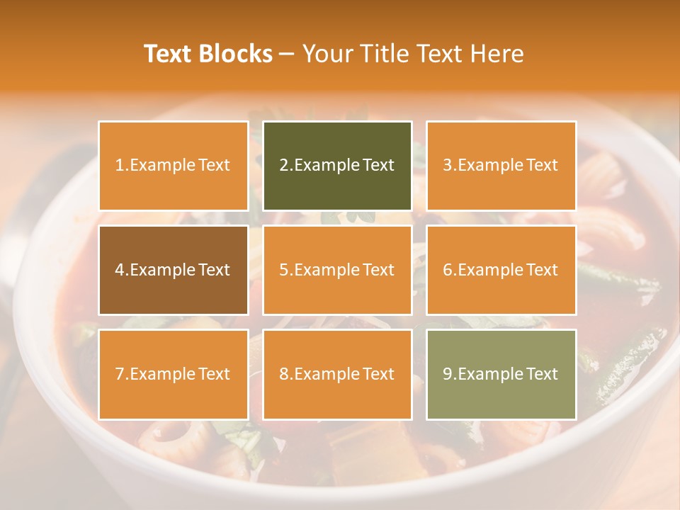Soup With Vermicelli And Herbs PowerPoint Template