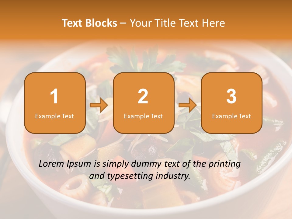 Soup With Vermicelli And Herbs PowerPoint Template